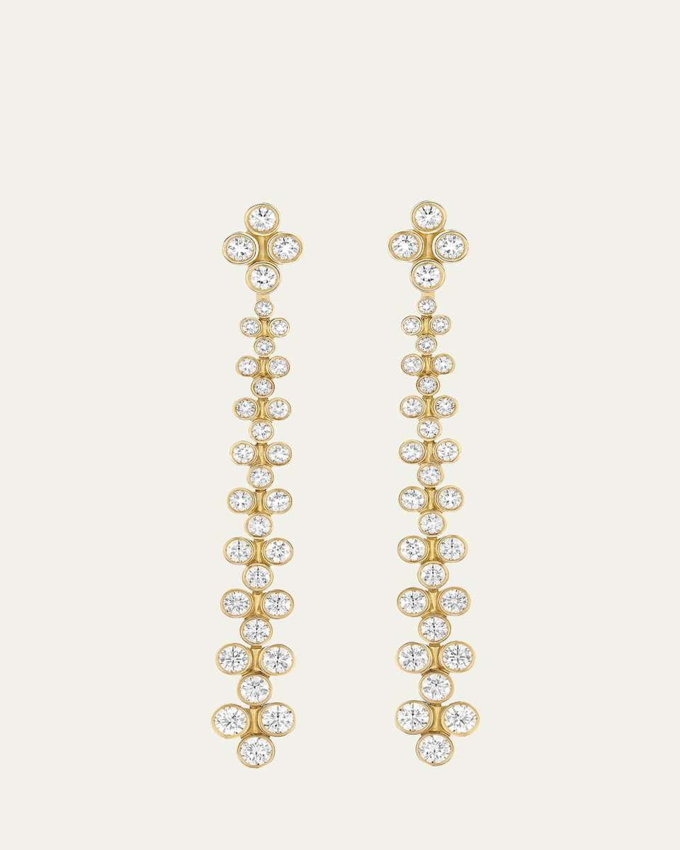 Clique Cascade XL 18K Yellow Gold Diamond Earrings
